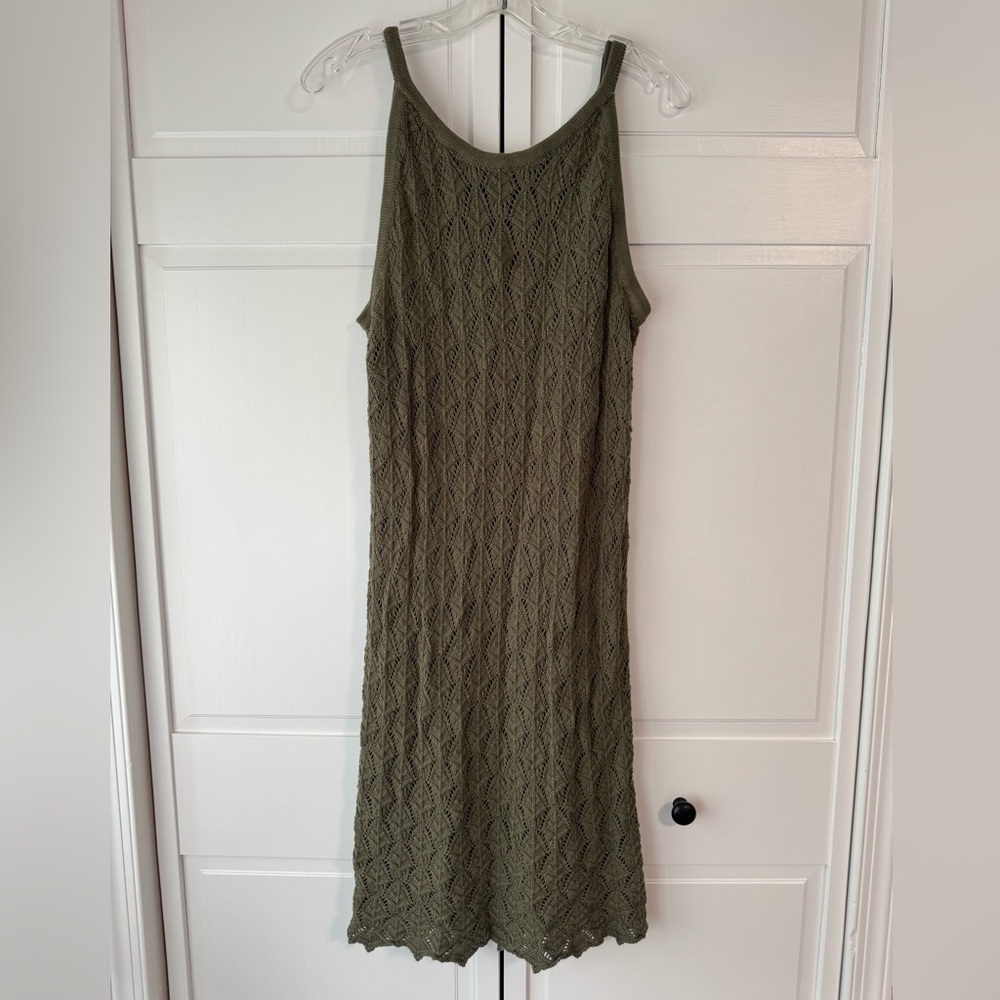 Rachel Zoe Olive Green Knit Midi Dress - Casual Sleeveless